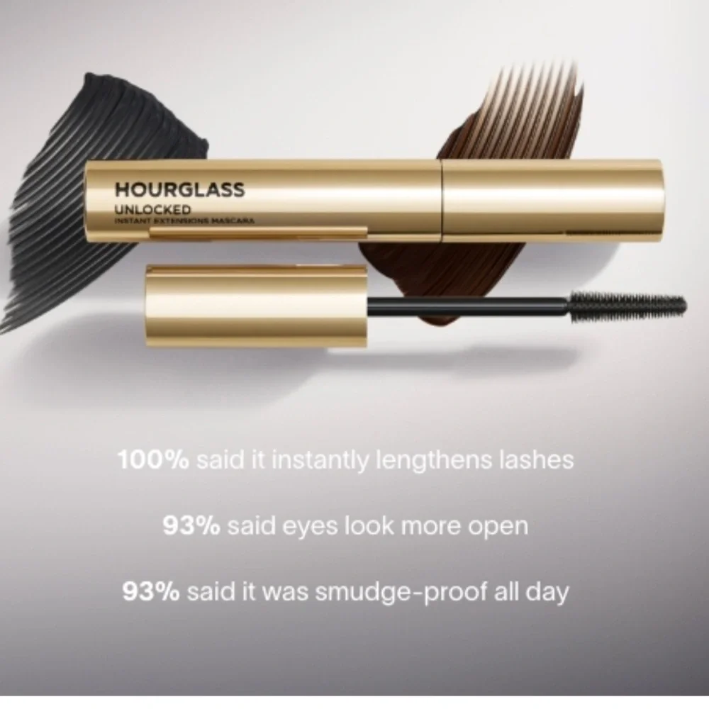 Hourglass Unlocked Mascara - Rich Espresso Brown or Ultra Black